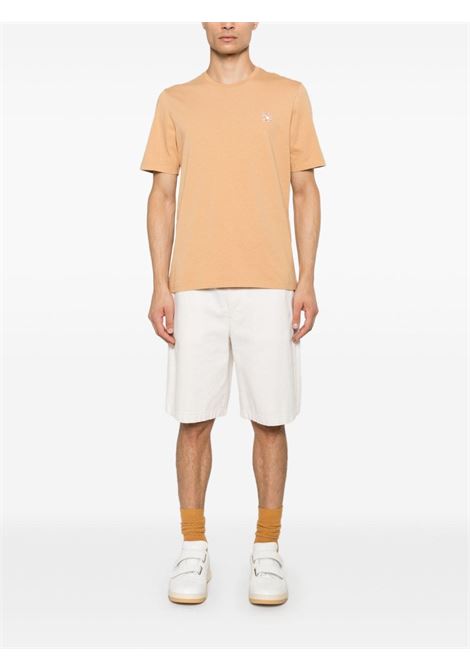 T-shirt con applicazione Chillax Fox in beige Maison kitsuné - uomo MAISON KITSUNÉ | LM00110KJ0008P242